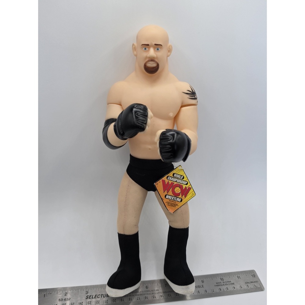 Vintage 1999 WCW Goldberg 13" Inch Vinyl Plastic Plush Doll WWF WWE RARE NWO